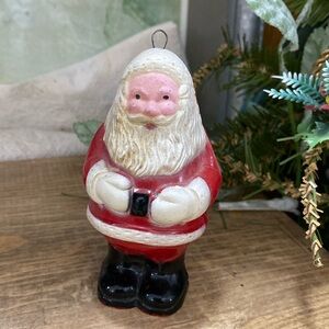 Vintage Christmas Santa Claus Ornament Bulb Cover Celluloid